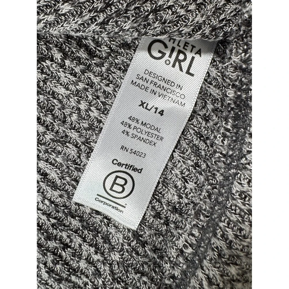 Athleta Girl‎ Hoodie Pullover Heathered Gray Performance Athletic XL 14